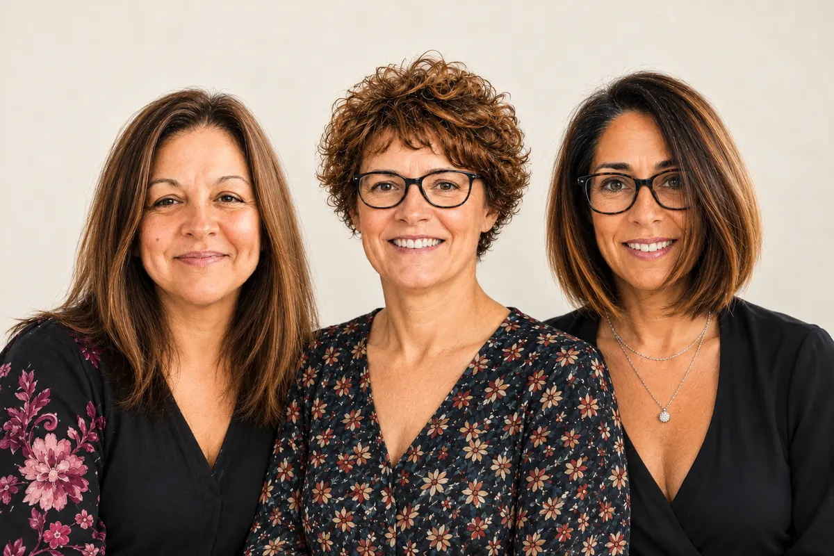 Corinne, Véronique et Sarah, les trois associées seniors d'Executive Office Partners
